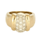 Bague Bague en or jaune, or gris à motif de godrons et diamants 58 Facettes DV27468-44-54-3