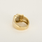 Bague Bague en or jaune, or gris à motif de godrons et diamants 58 Facettes DV27468-44-54-3