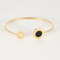 Bracelet BVLGARI - Bvlgari Bvlgari - Bracelet jonc ouvert en or jaune, onyx et diamants 58 Facettes DV27778-1