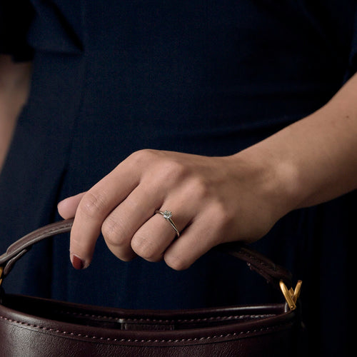 Bague TIFFANY & CO - Bague Solitaire en platine et diamant 58 Facettes DV27966-1-515-5