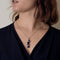 Collier Chaîne et Pendentif en or gris lapis lazuli et petits diamants. 58 Facettes DV31008-1