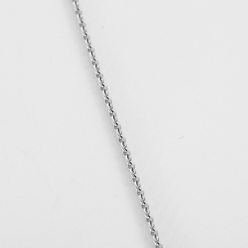 Collier Chaîne et Pendentif en or gris lapis lazuli et petits diamants. 58 Facettes DV31008-1