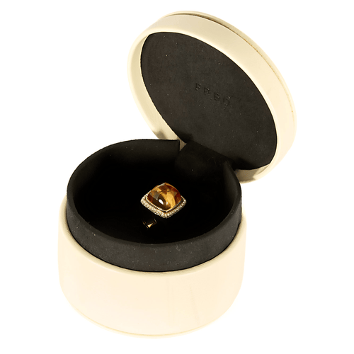 Bague 54 Fred Paris - Pain de Sucre - Moyen modèle - Bagueen or jaune et citrine 58 Facettes DV31019-1