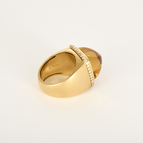 54 Fred Paris - Pain de Sucre - Grand modèle - Bague en or jaune et citrine 58 Facettes DV31019-1