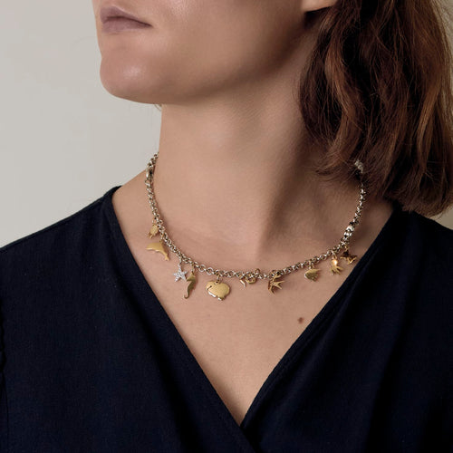 Collier DODO - Collier argent et pampille en or jaune 58 Facettes DV28077-12