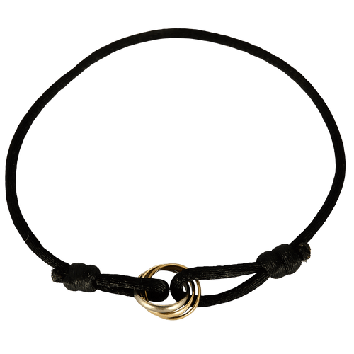 Bracelet Cartier - Trinity Bracelet trois or 18K et cordon 58 Facettes DV28077-9