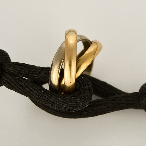 Bracelet Cartier - Trinity Bracelet trois or 18K et cordon 58 Facettes DV28077-9