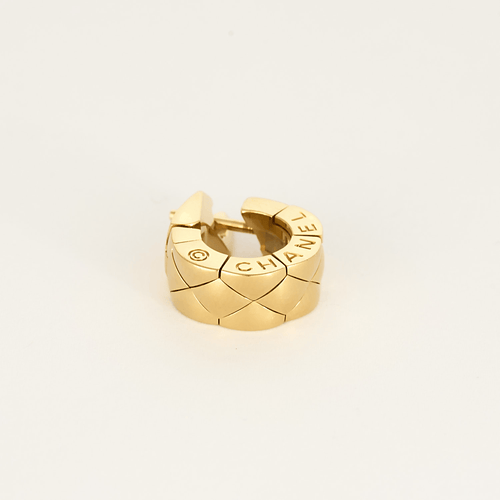 Boucles d'oreilles CHANEL - Matelassé - Paire de Boucles d'oreilles en or jaune 58 Facettes DV28077-2