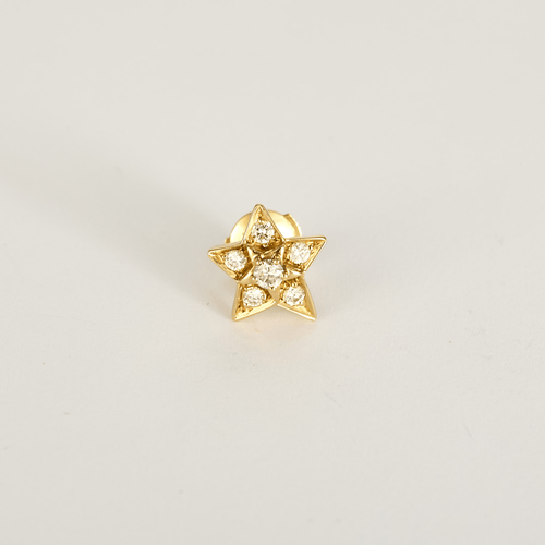 Boucles d'oreilles CHANEL – Comète Géode – Paire de Boucles d’Oreilles en or jaune et diamants. 58 Facettes DV28077-11
