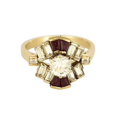 Bague 57 Bague en Or jaune 18k Diamant 58 Facettes DV31054-1