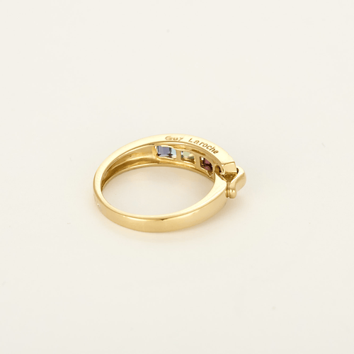 Bague Guy Laroche - Bague en or jaune et pierres de couleurs 58 Facettes DV0622-2-57-3
