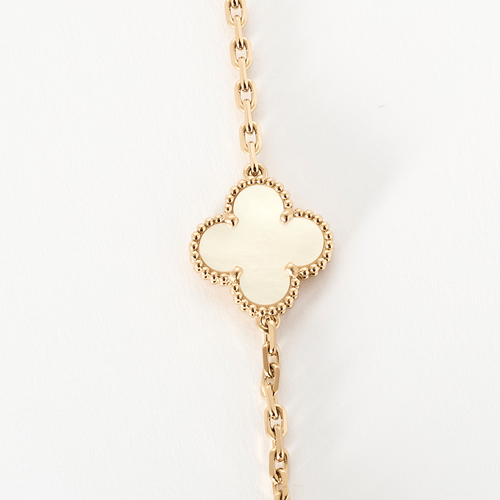 Van Cleef & Arpels - Vintage Alhambra - Sautoir 20 motifs or rose et nacre. 58 Facettes DV0967-7