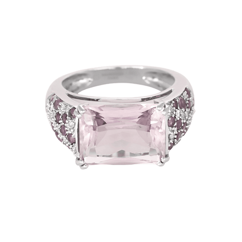 Bague 50 MAUBOUSSIN – Ma princesse d’amour – Bague en or gris, améthyste et diamants. 58 Facettes DV31009-2