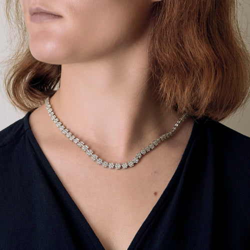 Collier en Or blanc et diamants : 13 carats 58 Facettes DV31073-1