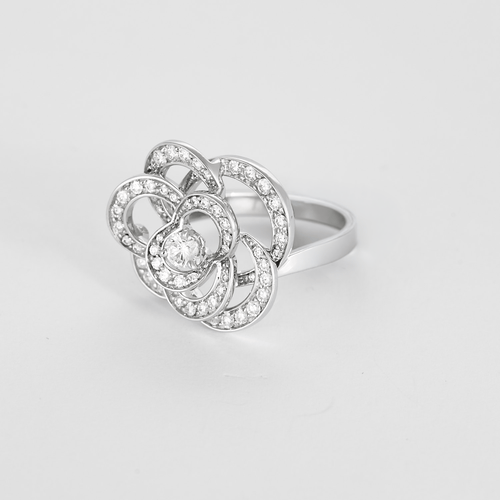 Bague 53 Bague en Or blanc 18k Diamant 58 Facettes DV31182-1