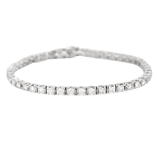 Bracelet Bracelet ligne en or gris et diamants. 2.25 carat environ. 58 Facettes DV25824-2