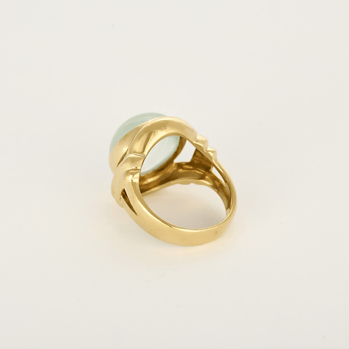 Bague FRED - Vintage - Bague en or jaune et pierre de lune cabochon 58 Facettes DV27933-1-52-1