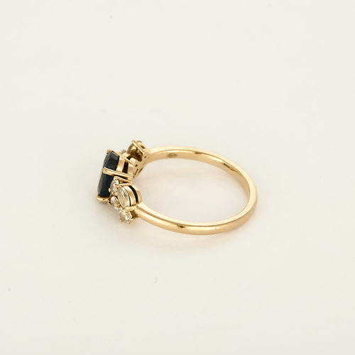 Bague 55 Elegante Bague, or rose, saphir et diamants 58 Facettes DV28373-1