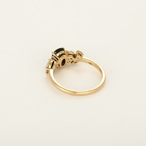 Bague 55 Elegante Bague, or rose, saphir et diamants 58 Facettes DV28373-1