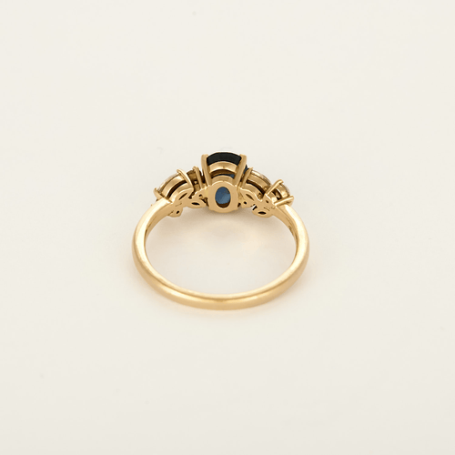 Bague 55 Elegante Bague, or rose, saphir et diamants 58 Facettes DV28373-1