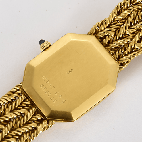 Montre PIAGET - Montre de dame en or jaune, saphir et diamants 58 Facettes DV22202-1