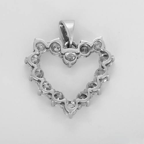Pendentif Pendant Or blanc Diamant 58 Facettes DV31211-3