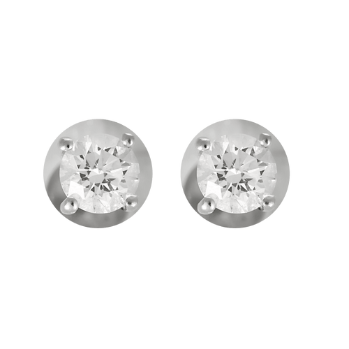 Paire de Boutons d'oreilles en or gris et diamant 0.35 carat environ 58 Facettes DV25824-1
