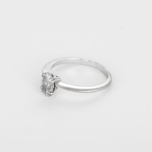 Bague 56 Bague solitaire en or gris et diamant navette 0.95 carat environ 58 Facettes DV20543-7