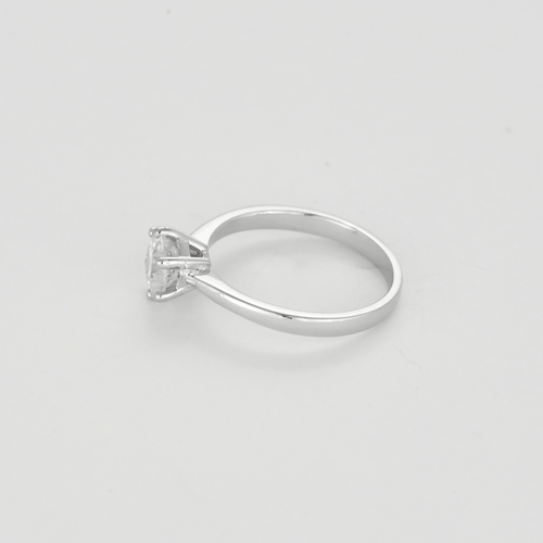 Bague 55 Bague solitaire en or gris, diamant 0.80 carat environ 58 Facettes DV19989-22