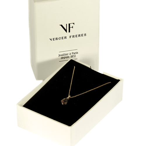 Collier Collier en Or rose 18k grenat grossulaire 58 Facettes DV31313-1
