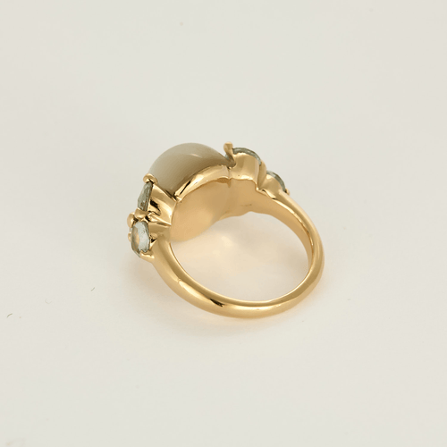 Bague 52.5 Bague en Or rose 18k Moonstone and Aquamarine 58 Facettes DV31353-1