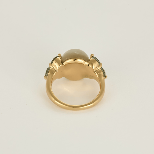 Bague 52.5 Bague en Or rose 18k Moonstone and Aquamarine 58 Facettes DV31353-1