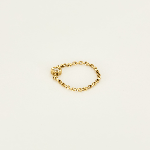 Bague 56 Bague en Or jaune 18k Diamant 58 Facettes DV31353-8