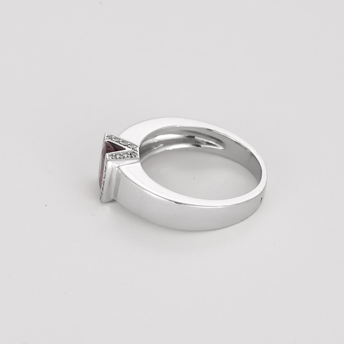 Bague 56 Bague Or blanc Saphir 58 Facettes DV31233-1