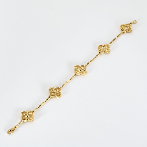 Bracelet Van Cleef Arpels Bracelet Vintage Alhambra en Or jaune 58 Facettes DV0370-9