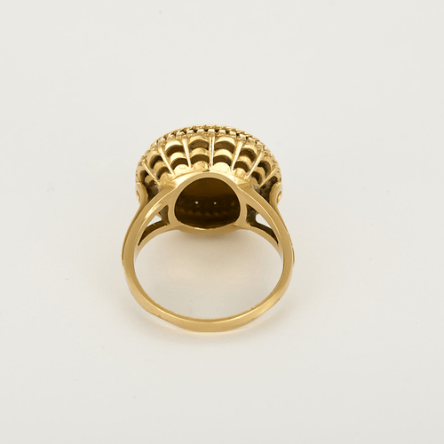 Bague 55 AUGIS- Bague sentimentale en or jaune et rubis de synthèse. 58 Facettes DV31212-4