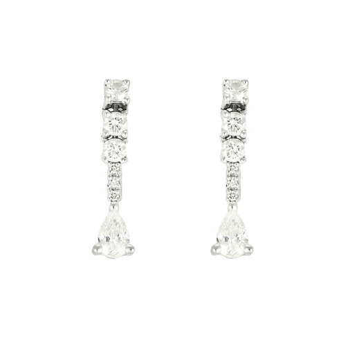 Boucles d'oreilles Boucles d'oreilles en Or blanc 18k Diamant 58 Facettes DV31196-6