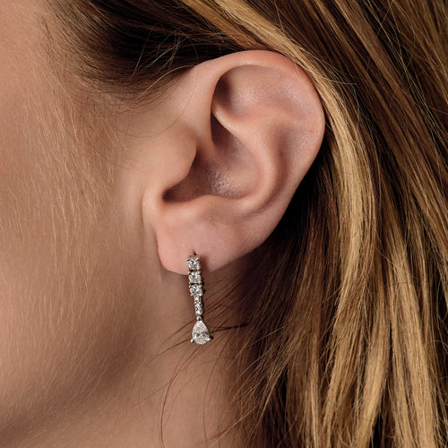 Boucles d'oreilles Boucles d'oreilles en Or blanc 18k Diamant 58 Facettes DV31196-6