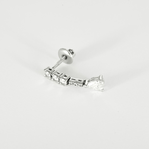 Boucles d'oreilles Boucles d'oreilles en Or blanc 18k Diamant 58 Facettes DV31196-6