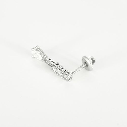 Boucles d'oreilles Boucles d'oreilles en Or blanc 18k Diamant 58 Facettes DV31196-6