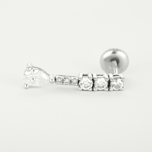 Boucles d'oreilles Boucles d'oreilles en Or blanc 18k Diamant 58 Facettes DV31196-6