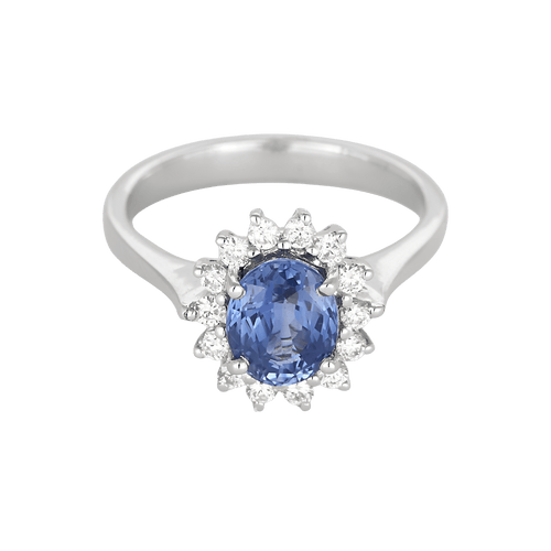 Bague Bague marguerite en or gris, saphir et diamants 58 Facettes DV16843-18-54-3
