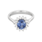 Bague Bague marguerite en or gris, saphir et diamants 58 Facettes DV16843-18-54-3