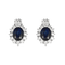 Boucles d'oreilles Paire de boucles d'oreilles en or gris, saphirs et diamants 58 Facettes DV16843-6