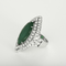 56 Bague en Or blanc 18k Emeraude 58 Facettes DV31314-2