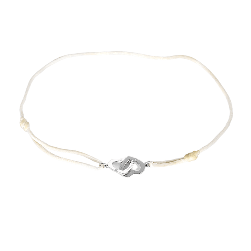 Bracelet Dinh Van - Double coeurs - Bracelet en or blanc 18K (750 millièmes) 58 Facettes DV31202-1
