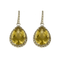 Boucles d'oreilles Paire de Pendants d'oreilles en or gris, quartz lemon et diamants 58 Facettes DV16843-14