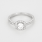 Bague 54 Bague en Or blanc 18k , diamant O.50 carat environ 58 Facettes DV31589-2
