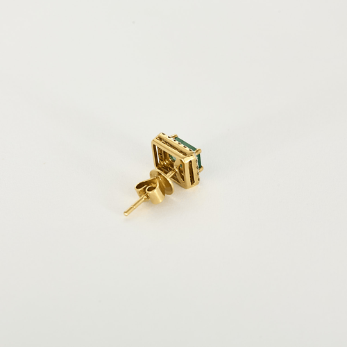 Boucles d'oreilles Paire de Boucles d'Oreilles en or jaune, émeraudes et diamants 58 Facettes DV16843-12