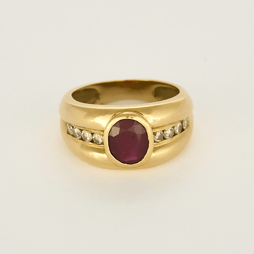 Bague 52 Bague en Or jaune 18k Rubis 58 Facettes DV31541-2